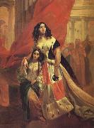 Karl Briullov, Portrait of Countess Yulia Samoilova with her Adopted daughter amzilia pacini